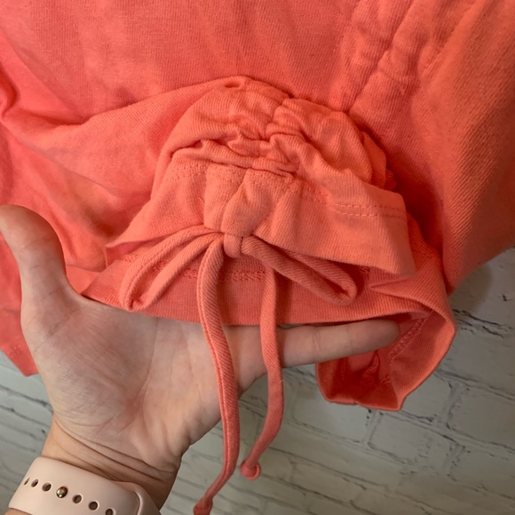 Anthropologie Everleigh Cinch Waist Tee Pink Size Extra Small NWOT - Picture 6 of 7